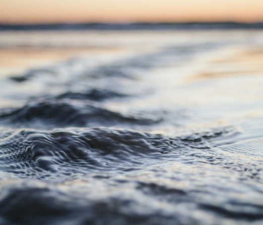 rippling water in the ocean